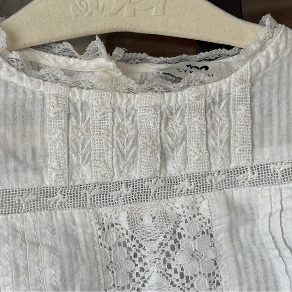 Cyrillus paris embroidered lace crochet knit blouse top toddler girl long sleeve - Picture 6 of 10